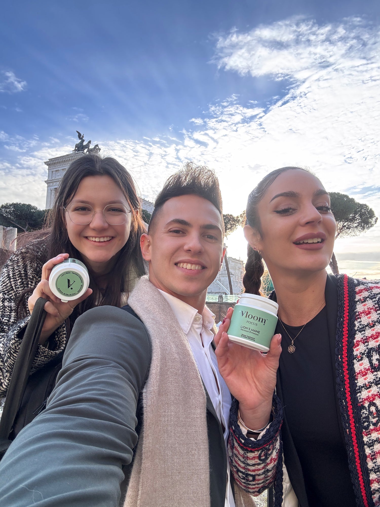 VLOOM CoFounders in Rome smiling in camera