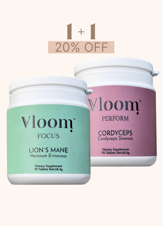 LION'S MANE CORDYCEPS BUNDLE VLOOM BLOOM NUTRITION VITALITY